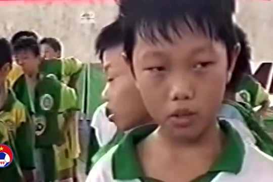 Đội trưởng Xuân Trường tại giải Nhi Đồng toàn quốc năm 2005. Nguồn: VFF