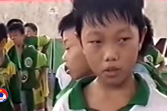 Đội trưởng Xuân Trường tại giải Nhi Đồng toàn quốc năm 2005. Nguồn: VFF