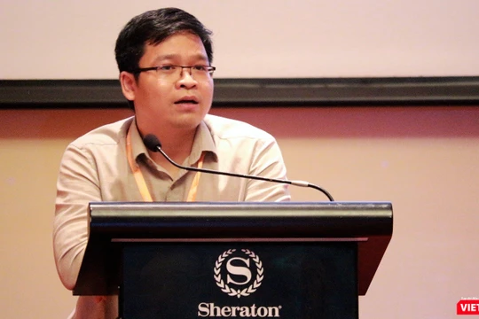  PGĐ Trung tâm Giải pháp Cloud Viettel IDC Đồng Sỹ Cường phát biểu trong khuôn khổ sự kiện Internet Day 2018 