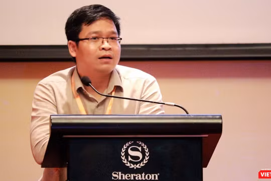  PGĐ Trung tâm Giải pháp Cloud Viettel IDC Đồng Sỹ Cường phát biểu trong khuôn khổ sự kiện Internet Day 2018 