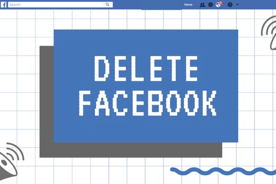 #DeleteFacebook là phong trào được cộng đồng mạng kêu gọi để phản đối Facebook. Nguồn: FossBytes