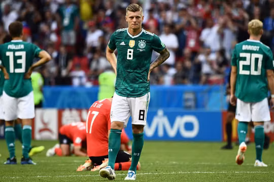 Toni Kroos là một trong những cầu thủ hiếm hoi giữ được phong độ tạm ổn tại World Cup 2018. Ảnh: Telegraph