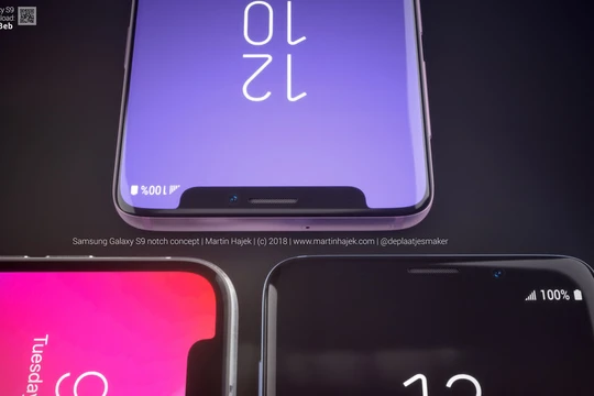 Bộ ảnh dựng 3D của nhà thiết kế Martin Hajek đem đến cái nhìn rõ ràng hơn về phiên bản Galaxy S9 có "tai thỏ". Nguồn: Martin Hajek