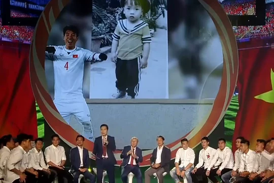 Chương trình Giao lưu cùng đội tuyển U23 Việt Nam phát sóng ngày 06/02/2018. Nguồn: VTV