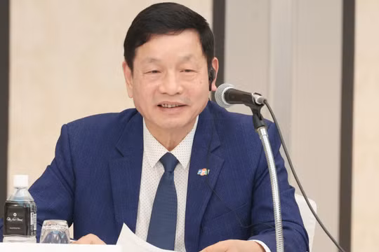 Ông Trương Gia Bình - Chủ tịch HĐQT FPT phát biểu tại Diễn đàn Kinh tế Việt Nam - Nhật Bản 2023.