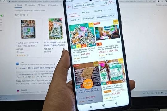 Các sản phẩm nguồn gốc dược liệu có thể được mua dễ dàng trên các sàn thương mại điện tử.