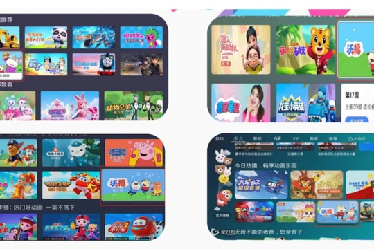 Wolfoo phiên bản tiếng Trung được phát hành trên nhiều nền tảng số của Trung Quốc