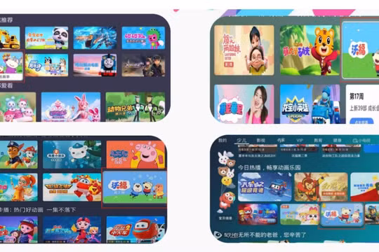 Wolfoo phiên bản tiếng Trung được phát hành trên nhiều nền tảng số của Trung Quốc