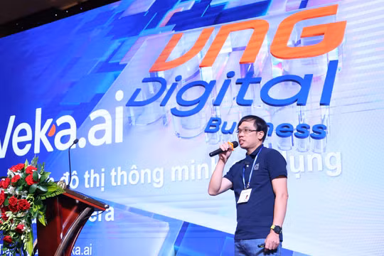 Ông Vũ Văn Tiệp - Giám đốc sản phẩm Veka.ai, VNG Digital Business chia sẻ tại sự kiện