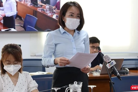 Phó Chánh Văn phòng Sở Y tế TP.HCM Lê Thiện Quỳnh Như cho biết, còn nhiều bệnh nhân chưa có thông tin trên căn cước công dân gắn chip. Ảnh: Linh Nhi