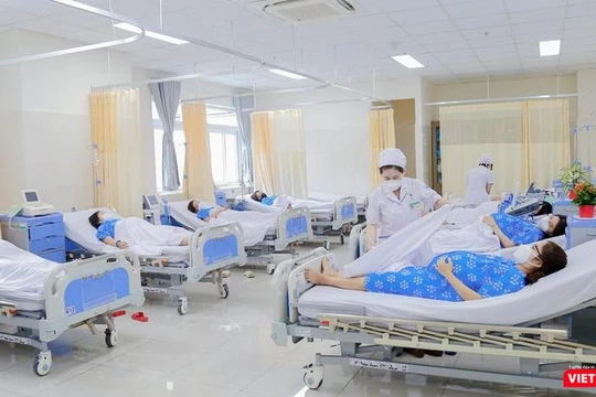 Một khu vực chăm sóc sản phụ tại Bệnh viện Từ Dũ. Ảnh- BVCC