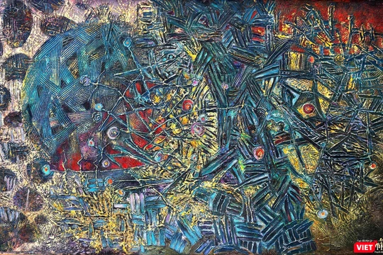 "Gió núi mưa ngàn" - Tranh của họa sĩ Trần Văn Binh