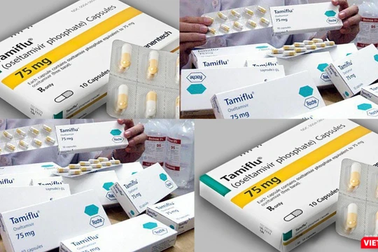 Thuốc Tamiflu, một trong những loại thuốc điều trị cúm A đang "cháy hàng" và bị nâng giá lên gấp nhiều lần trên thị trường. Ảnh: Hòa Bình 