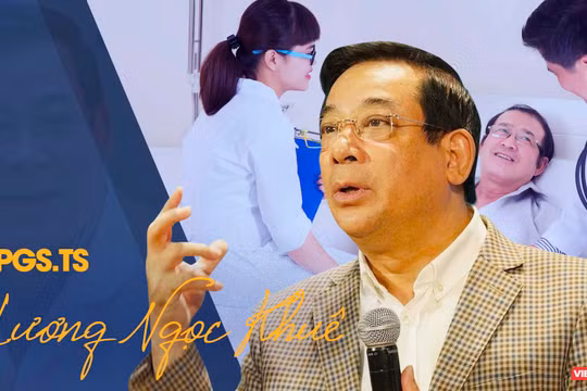 PGS.TS Lương Ngọc Khuê kiểm tra tại một bệnh viện