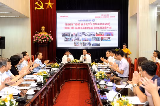 Hội thảo giới thiệu các công nghệ nổi bật gần đây và sẵn sàng chuyển giao của Viện Hàn lâm KH&CN Việt Nam (ảnh: Đăng Khoa)