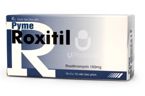 Thuốc Viên nén bao phim PymeRoxitil (Roxithromycin 150mg) do Công ty CP Pymepharco sản xuất (ảnh CQCN)
