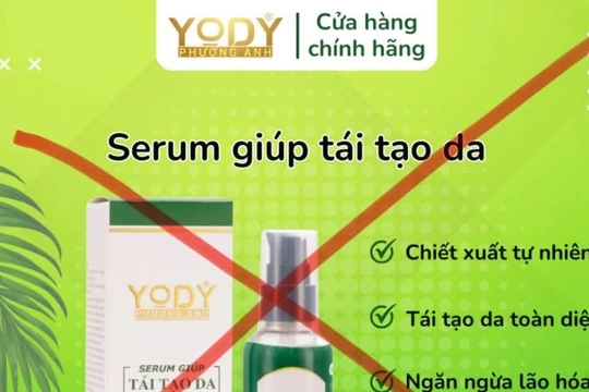 32 lô mỹ phẩm của Công ty dịch vụ thẩm mỹ Yody Phương Anh bị thu hồi