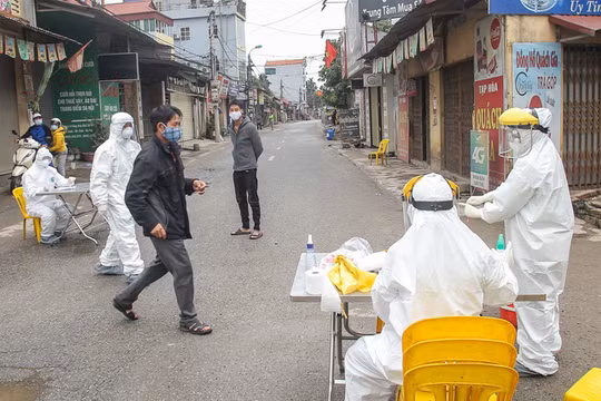 Thôn Hạ Lôi hiện đã bị cách ly y tế (ảnh: Ngô Nhung) 