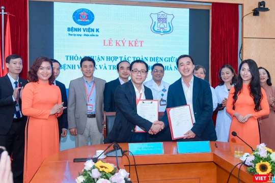 Lễ ký kết hợp tác toàn diện giữa Trường Đại học Y Hà Nội với Bệnh viện K