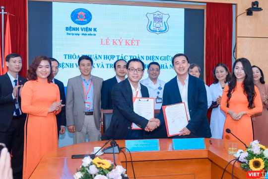 Lễ ký kết hợp tác toàn diện giữa Trường Đại học Y Hà Nội với Bệnh viện K