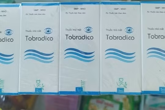 Thuốc dung dịch nhỏ mắt Tobradico của Công ty CP Dược Khoa vi phạm tiêu chuẩn chất lượng 