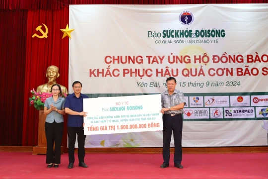 Bộ Y tế hỗ trợ 12 đơn vị y tế Yên Bái bị thiệt hại nặng do mưa lũ