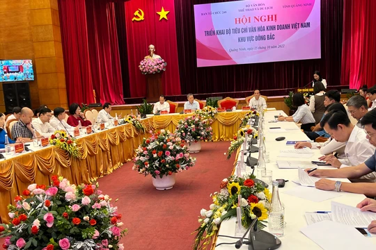 Hội nghị triển khai Bộ tiêu chí văn hóa kinh doanh Việt Nam các tỉnh khu vực Đông Bắc.