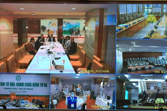 Các điểm cầu y tế đều được kết nối với hệ thống Teleheath 24/24