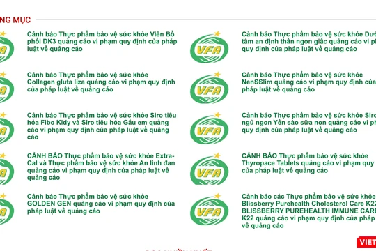 Hàng loạt thực phẩm chức năng quảng cáo sai sự thật đã bị Cục ATTP phát hiện và xử lý