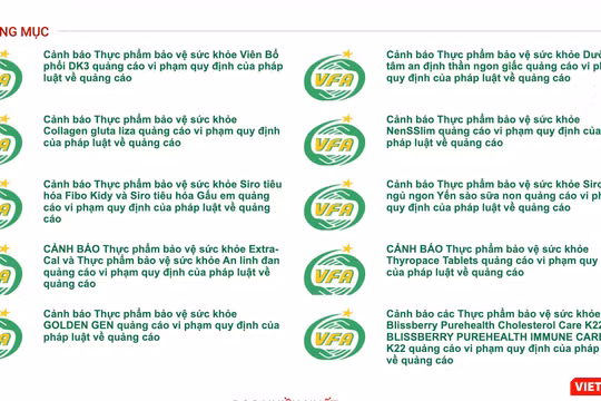 Hàng loạt thực phẩm chức năng quảng cáo sai sự thật đã bị Cục ATTP phát hiện và xử lý