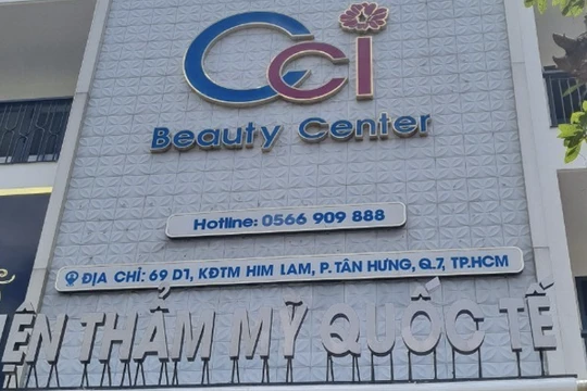 Phòng khám da liễu gắn mác “Viện thẩm mỹ Quốc tế CCI Beauty Center”, mạo danh nhiều bệnh viện