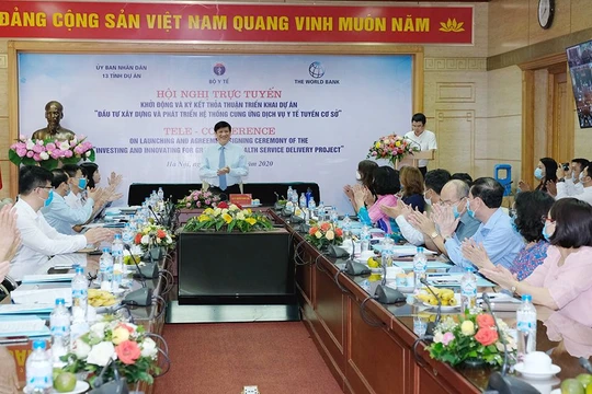 Bộ Y tế khởi động dự án “Đầu tư xây dựng và phát triển hệ thống cung cấp dịch vụ y tế tuyến cơ sở” với tổng vốn 126,25 triệu USD (ảnh: Trần Minh)