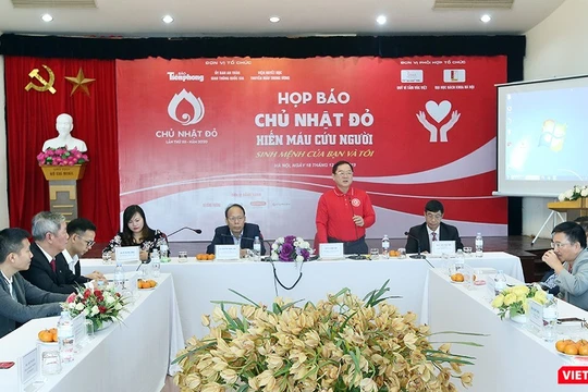 Họp báo về chương trình hiến máu nhân đạo Chủ nhật Đỏ