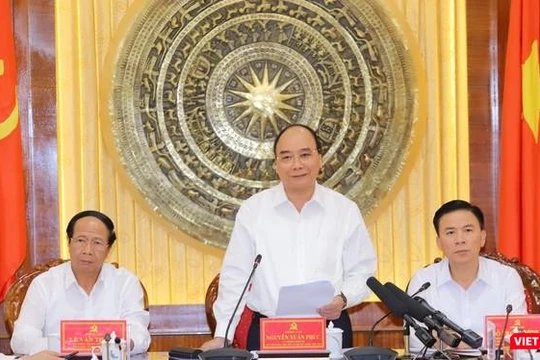  Chủ tịch nước Nguyễn Xuân Phúc làm việc với Ban Thường vụ Tỉnh ủy Thanh Hóa