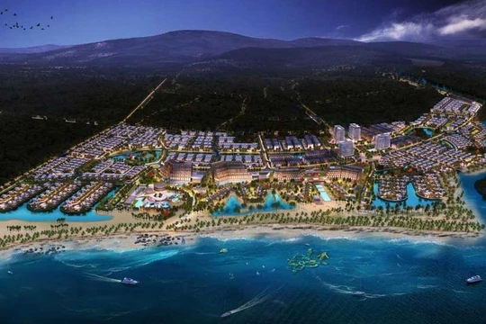 Phối cảnh toàn dự án Lạc Việt Resort & Spa Bình Thuận (Nguồn: Invert)