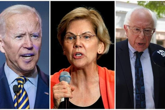 3 ứng cử viên đang dẫn đầu của Đảng Dân chủ (Ảnh: Getty)