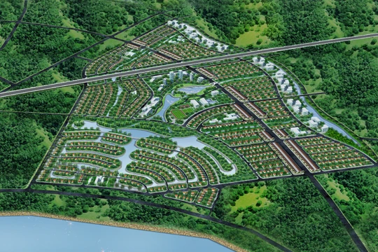 Phối cảnh dự án khu đô thị nhà vườn sinh thái trên địa bàn thị trấn Văn Giang