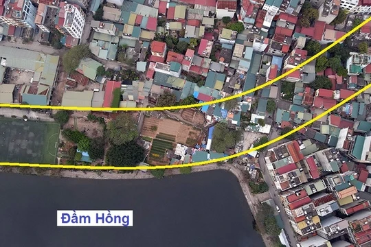 Đoạn tuyến đi sát đầm Hồng