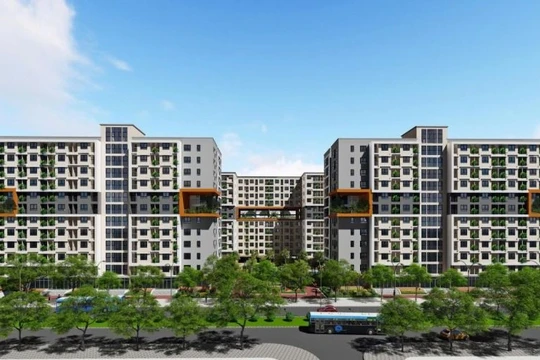 Phối cảnh dự án nhà xã hội tại ô đất ký hiệu CT3 thuộc khu đô thị mới Kim Chung.