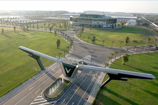 Khu công nghiệp quy mô 335 ha tại Cát Hải - nơi đặt nhà máy sản xuất ô tô VinFast.