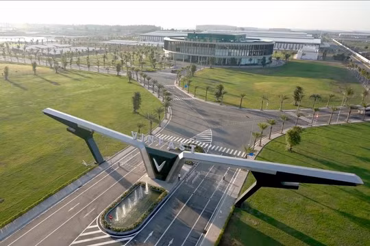 Khu công nghiệp quy mô 335 ha tại Cát Hải - nơi đặt nhà máy sản xuất ô tô VinFast.