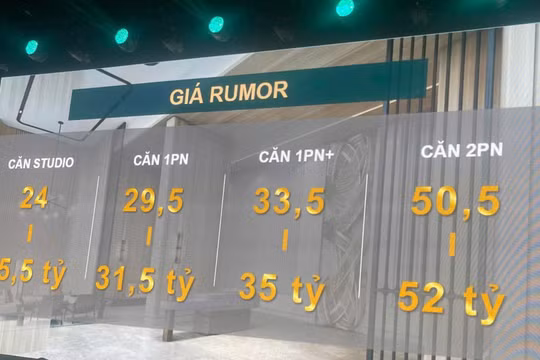 Hình ảnh về giá "rumor" tại một dự án ở TP.HCM gây xôn xao.