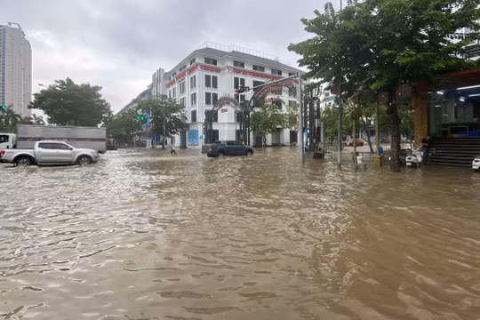 Làng biệt thự triệu USD Geleximco, Nam An Khánh lại chìm trong "biển nước"