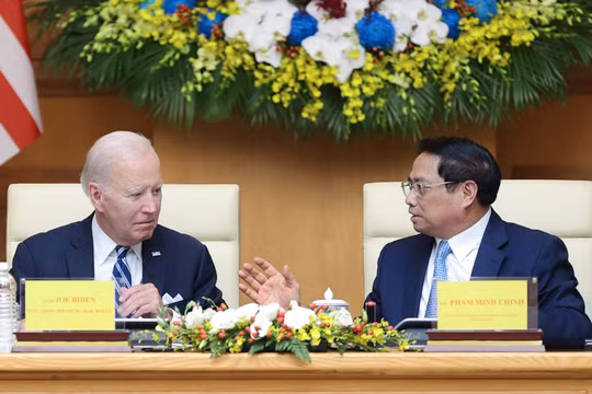 Tổng thống Mỹ Joe Biden và Thủ tướng Phạm Minh Chính dự Hội thảo về khoa học công nghệ và đổi mới sáng tạo tại Hà Nội 