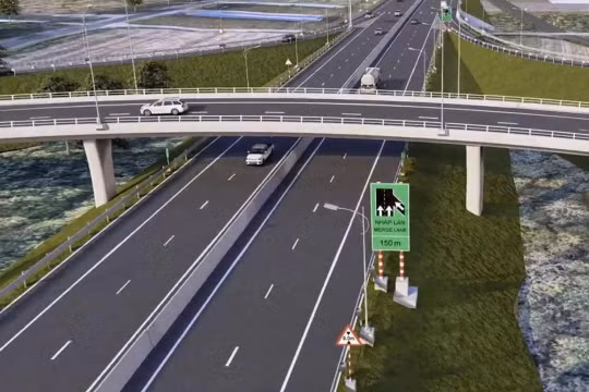 Phối cảnh cao tốc TP HCM - Thủ Dầu Một - Chơn Thành đi qua Bình Phước. Ảnh: Chủ đầu tư