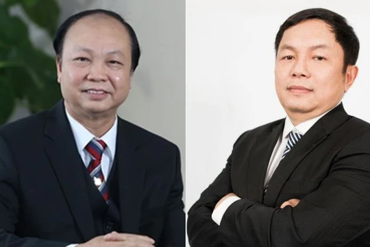 Ông Nguyễn Đình Thắng (bên trái) và ông Huỳnh Ngọc Huy (bên phải)