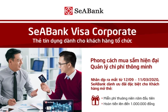 Với thẻ SeABank Visa Corporate, doanh nghiệp có thể thực hiện các giao dịch thẻ như: rút tiền, thanh toán tại POS, thanh toán trực tuyến… 