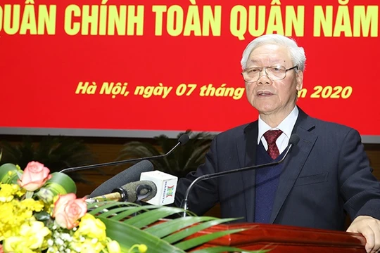 Tổng Bí thư, Chủ tịch nước Nguyễn Phú Trọng phát biểu chỉ đạo tại hội nghị.