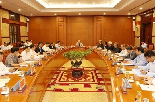 Toàn cảnh phiên họp của Thường trực Ban Chỉ đạo Trung ương về phòng, chống tham nhũng. Ảnh: TTXVN