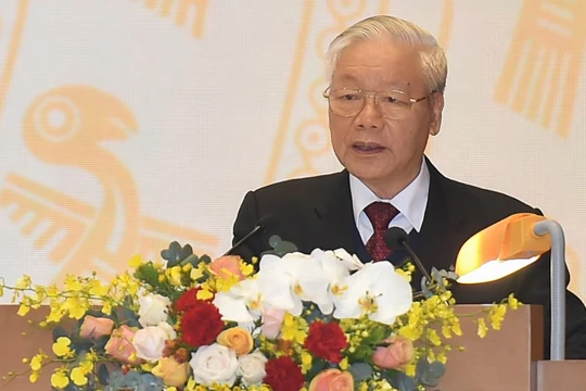 Tổng Bí thư, Chủ tịch nước Nguyễn Phú Trọng phát biểu chỉ đạo tại Hội nghị. 